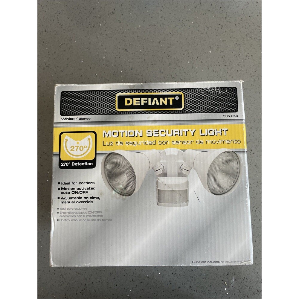 Defiant 270 Degree Outdoor White Motion Security Light Open Box